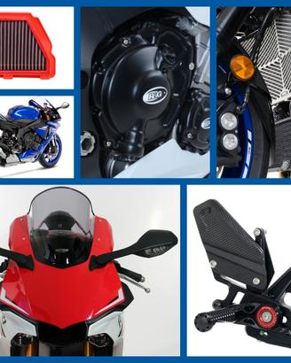 Yamaha R1 scarico centralina mono pedane kit freni