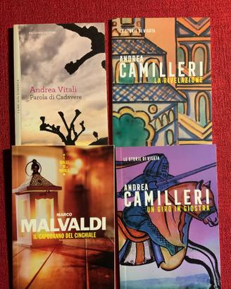 Lotto 4 Libri gialli Camilleri, Malvaldi, Vitali