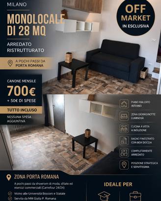 MONOLOCALE ristrutturato & arredato