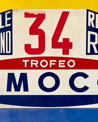 Tabella Portanumero Vintage "Trofeo Amoco"