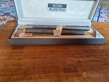 Set Scrittura Aurora Kona Stilografica + Sfera '80