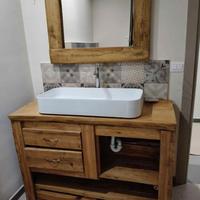 Mobile bagno artigianale in legno massello