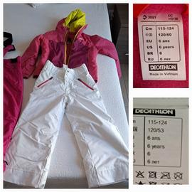 completo sci bambina 6 anni 