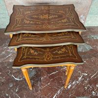 Trittico di tavolini, primi ‘900 antiquariato