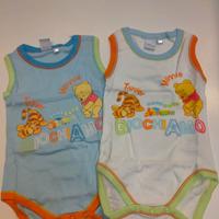 2 Body 6 mesi spalla larga Disney in cotone