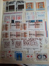 Francobolli Croazia nuovi annate 1991/2000