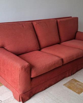 Divani rossi usati, 3 posti + 2 posti