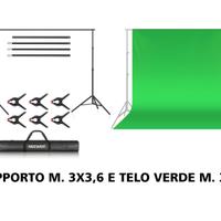 Supporto per sfondo per foto e video e telo verde