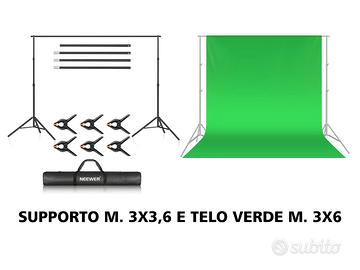 Supporto per sfondo per foto e video e telo verde