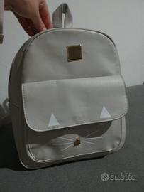 zainetto grigio bimba gatto