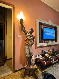 Lampada da terra statua “Moro di Venezia” vintage