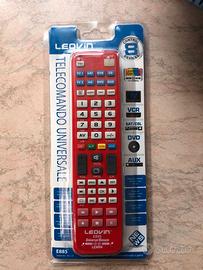Telecomando Leovin E885 Universale Rosso 8in1 TV