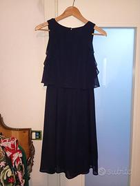 Vestito di seta blu valentino