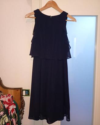 Vestito di seta blu valentino