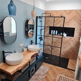 TOP BAGNO, TAVOLI, MENSOLE IN LEGNO MASSEL