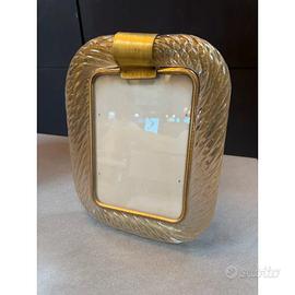 Murano glass photo frame in Barovier Venini style