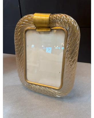 Murano glass photo frame in Barovier Venini style