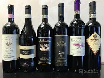 verticale barolo 6 bott. miste