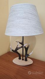 Lampada da tavolo stile chalet, rustica, baita
