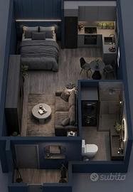 Grazioso monolocale arredato a Cugliate Fabiasco