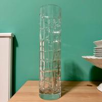 Vaso lungo in cristallo per fiori