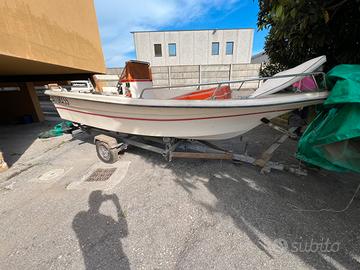 Barca open con motore Johnson 25