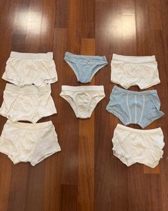 Lotto 8 slip e boxer Petit Bateau 3-4 anni