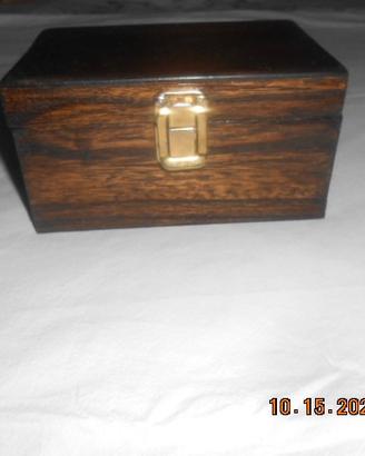 Cassettine in legno e metallo porta oggetti