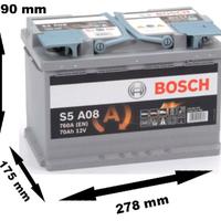 Batteria  Auto  AGM  con la fattura 3M di vita.