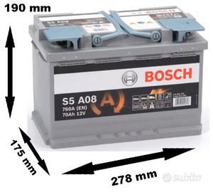 Batteria  Auto  AGM  con la fattura 3M di vita.