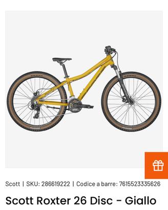 MTB Scott 26 giallo sole