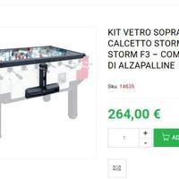 KIT VETRO CALCIOBALILLA STORM F3