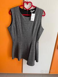 Canotta top con peplo