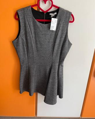 Canotta top con peplo