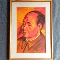 Quadro, ritratto di Mao Zedong - Cina comunismo po