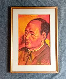 Quadro, ritratto di Mao Zedong - Cina comunismo po