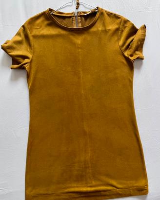 Abito senape Zara Trafaluc in suede