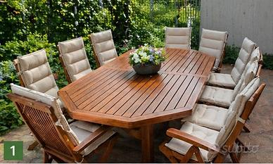 Set giardino Unopiu’ teak completo