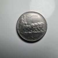 Monete 50 centesimi 1921 leoni