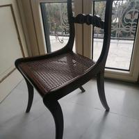 splendide sedie dell'800 con gambe a sciabola