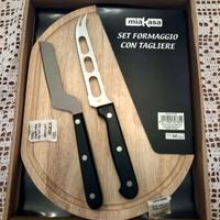 set tagliere e coltelli da formaggio