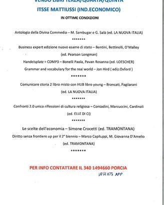 Libri Economia ITSSE mattiussi 3°-4°-5° classe