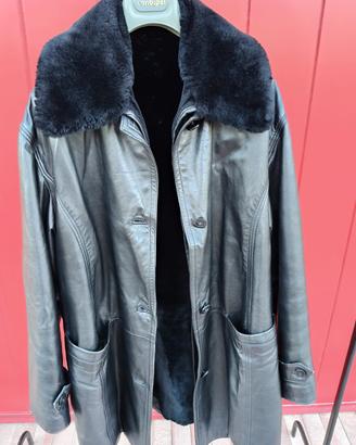 Cappotto donna vera pelle Agnello Nappa taglia 48