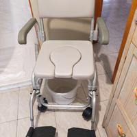 Sedia da WC e doccia per disabili con rotelle