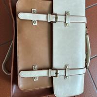 Zaino cartella Ecosusi marrone e panna