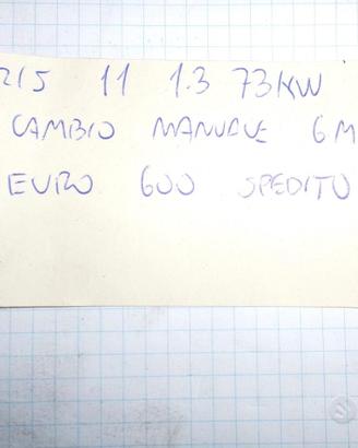 Cambio 6 marce manuale toyota yaris 1,3 benzina