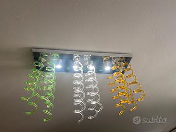 Lampadario con vetro di murano