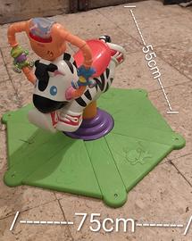 Fischer Price zebra saltarello primi passi girando