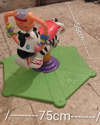 Fischer Price zebra saltarello primi passi girando