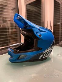 TROY LEE D4 COMPOSITE RACE HELMET-SHADOW/BLUE -  L